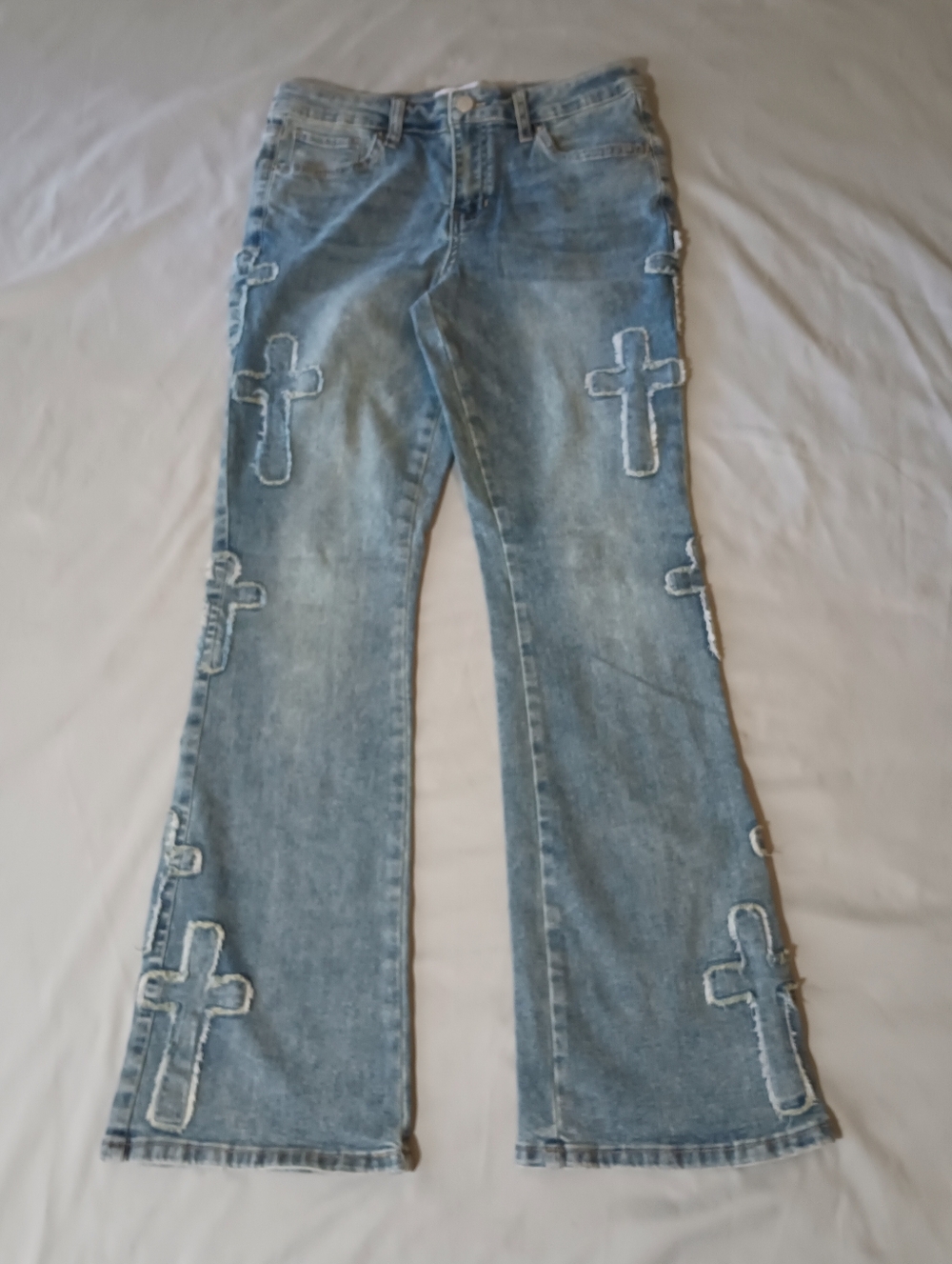 Ashley Mason Premium Cross Design Jeans